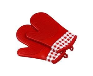 Kitchen Barbecue Oven Glove - Red (Size33cm x 19cm)