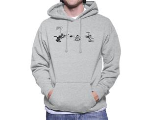 Krazy Kat Brick Throw Photo Men's Hooded Sweatshirt - Heather Grey