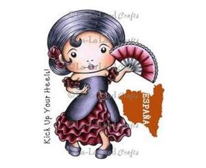 La-La Land Cling Mount Rubber Stamps 4.5In.X3.5In. Flamenco Marci