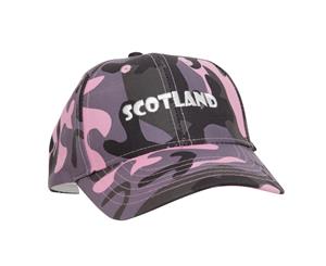 Ladies/Womens Scotland Embroidered Camouflage Baseball Cap (Pink Camouflage) - C155