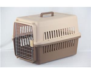 Large Airline Approve Dog Cat Crate Pet Carrier Cage With Tray And Bowl