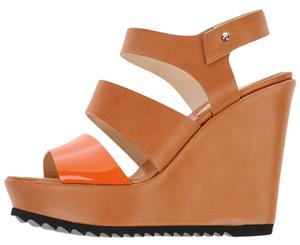 Le Crown Women's Strappy Wedge Heel - Brown