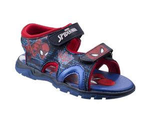 Leomil Boys & Girls Spiderman Adjustable Lightweight Sporty Sandals - Dark Blue/Red