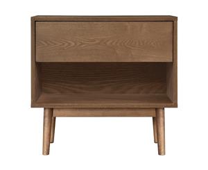 Life Interiors Milo Open Bedside Table (Walnut)