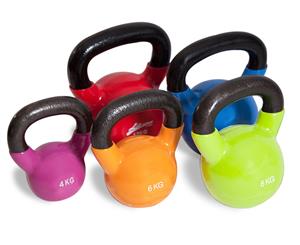 Lifespan Fitness Kettlebell 4kg-12kg Vinyl Set