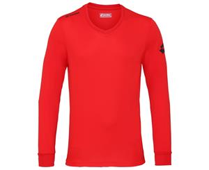 Lotto Mens Football Jersey Long Sleeve Team Evo Sports V Shirt (Flame) - RW2074