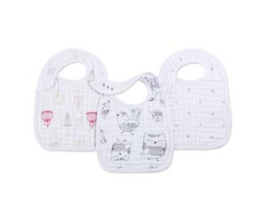 Lovebird 3-Pack Classic Snap Bibs