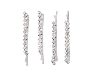 Lovisa Diamante Zig Zag Pins 4 Pack In Silver