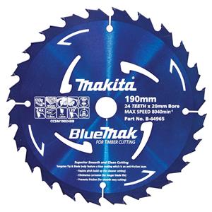 Makita 190mm 24T TCT Circular Saw Blade for Wood Cutting - BLUEMAK