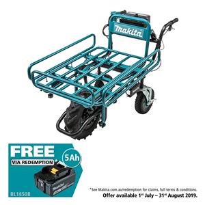 Makita Dual 18V Brushless Wheelbarrow Including Pipe Frame - Skin Only