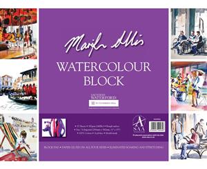 Marilyn Allis Saunders Waterford 300gsm ROUGH Surface Block - 1/4 Imperial (11x15"/28x38cm)(280x380mm)