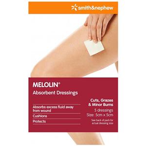 Melolin 5cm x 5cm 5 Pack