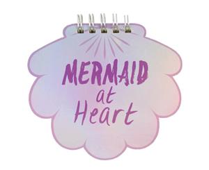 Mermaid Shell Iridescent Spiral Notebook