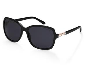 Mestige Women's Dakota Sunglasses w/ Swarovski Crystals - Black/Rose Gold