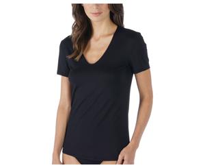 Mey Women 26582 Balance Cotton Short Sleeve Top - Black