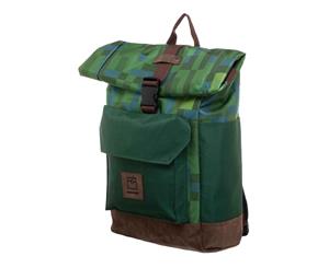 Minecraft Backpack Bag Explorer Logo Premium Rolltop Official - Green