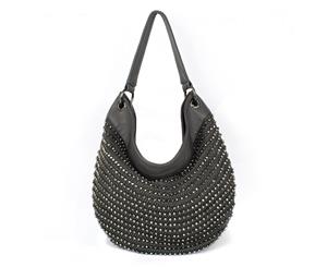 Mocha 9 To 5 Beaded Bag - Gunmetal