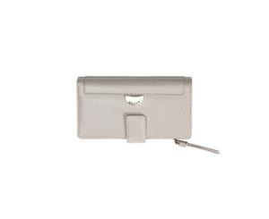 Mocha Premium Long Leather Wallet - Taupe