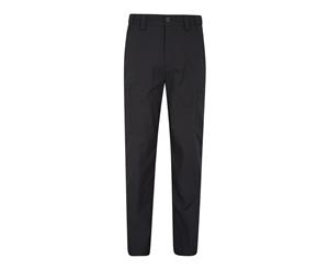 Mountain Warehouse Mens Lightweight/Durable Trek Stretch Trousers in Long Lenght - Black