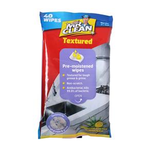 Mr Clean Antibacterial Textured Wet Wipes - 40 Pack