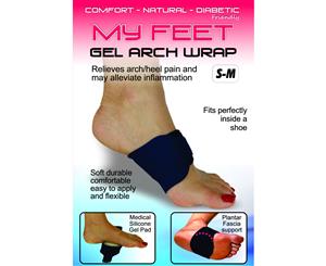 My Feet Gel Arch Wrap Plantar Fasciitis Support Protector Heel Brace Pain Relief