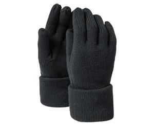 Myrtle Beach Adults Unisex Fine Knitted Gloves (Black) - FU844