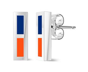 New York Mets Stud Earrings For Women In Sterling Silver Design by BIXLER - Sterling Silver