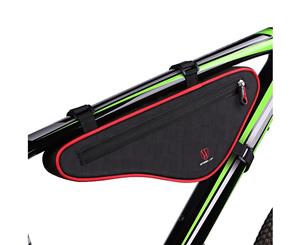 NiceEbag Bike Frame Triangle Bag-Black red