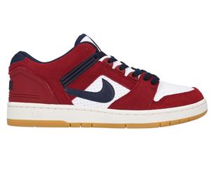 Nike Men's SB Air Force II Low Sneakers - Team Red/Obsidian White