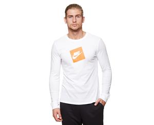 Nike Men's Swoosh LS Futura Tee - White