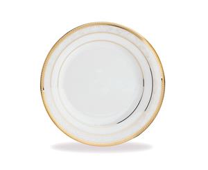 Noritake Hampshire Gold Porcelain Entre Plate 21cm White