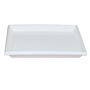 Northcote Pottery White 'Glazed Look' Square Saucer - 300mm