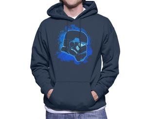 Original Stormtrooper Blue Silhouette Men's Hooded Sweatshirt - Navy Blue