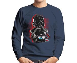 Original Stormtrooper Imperial TIE Pilot Red Burst Men's Sweatshirt - Navy Blue