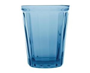 Pack of 6 Olympia Cabot Panelled Glass Tumbler Blue 260ml