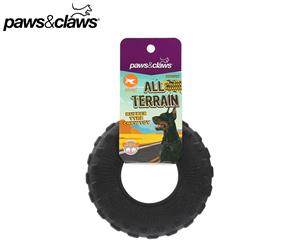 Paws & Claws Medium All Terrain Rubber Tyre Chew Toy - Black