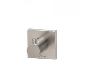 Phoenix Radii Robe Hook Square Plate Brushed Nickel RS897 BN