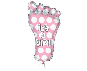 Pink It'S A Girl Baby Foot 78.5cm Foil Balloon