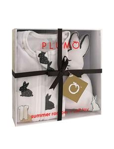 Plum 2 Piece Gift Set With Romper & Soft Toy