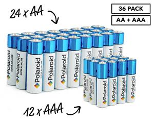 Polaroid Super Alkaline Batteries 36-Pack