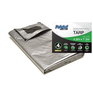 Polytuf 4.9 x 7.3m Ultra Heavy Duty D-Ring Tarpaulin