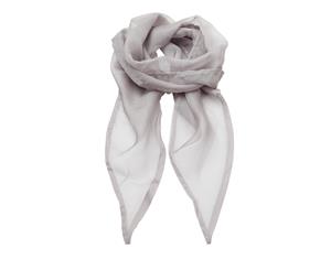 Premier Ladies/Womens Work Chiffon Formal Scarf (Silver) - RW2828