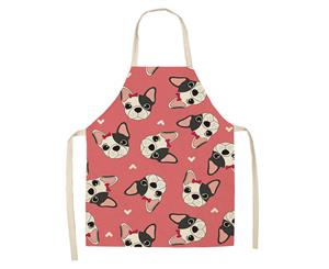 Printed Dog Kitchen Cooking Apron - Pink