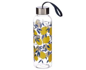 Puckator Lemons Water Bottle with Metallic Lid