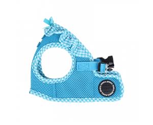 Puppia Gingham Vest Sky Blue