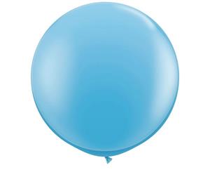 Qualatex 3 Ft Round Plain Latex Balloons (2 Pack) (Pale Blue) - SG4590