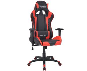 Reclining Racing Gaming Chair Artificial Leather Red Computer Seating