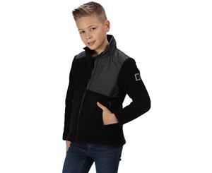 Regatta Boys Meyer High Pile Borg Walking Fleece Jacket - Black/Sealgr