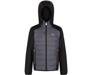 Regatta Boys & Girls Kielder IV Hybrid Warm Jacket - Black/Magnet