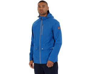 Regatta Mens Hamlen Waterproof Breathable Durable Hooded Jacket Coat - Oxford Blue